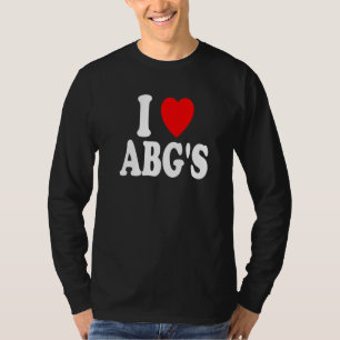 Camiseta Eu Amo (Amo) ABG's Garota Asiática ABG Boba Malvad