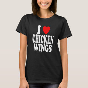 Camiseta Eu Amo (Amo) Aperitivo de Asas de Frango Favorito 
