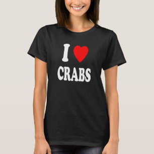 Camiseta Eu Amo (Amo) Caranguejos Pescaria de Caranguejos C