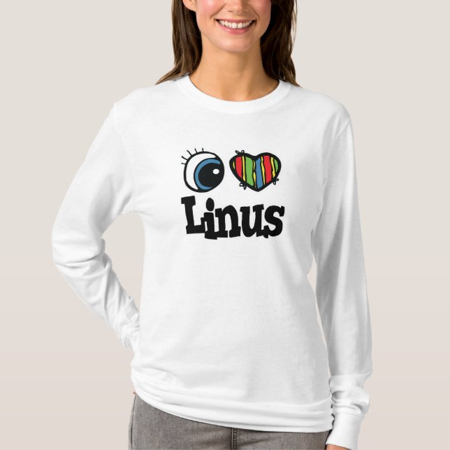 Camiseta Eu Amo (Amo) Linus (Frente)