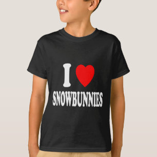 Camiseta Eu Amo (amo) Snowbunnies Esqui Esqui Atração