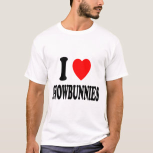 Camiseta Eu Amo (amo) Snowbunnies Esquiando Atração de Snow