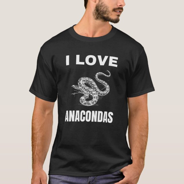 Camiseta Eu amo Anacondas (Frente)