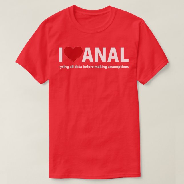 Camiseta Eu amo anal (Frente do Design)