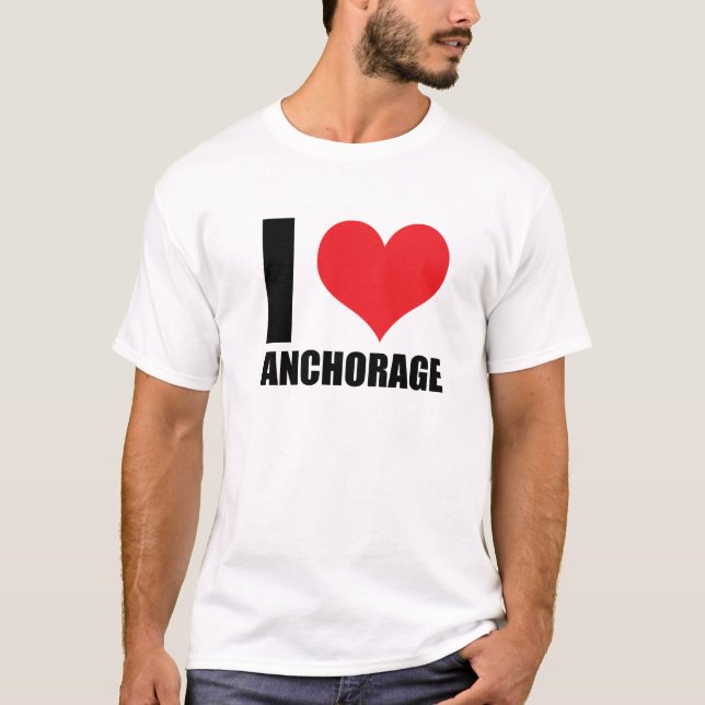 Camiseta Eu amo Anchorage (Frente)
