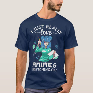Camiseta Eu amo animação e desenho Ok Anime Te
