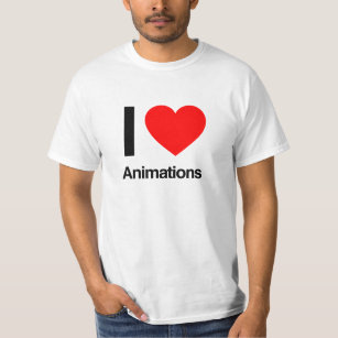 Camiseta eu amo animações