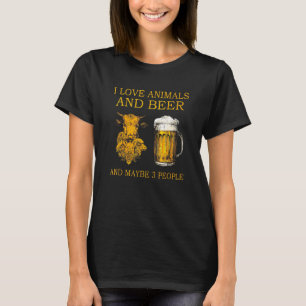 Camiseta Eu Amo Animais E Cerveja E Talvez 3 Pessoas 1