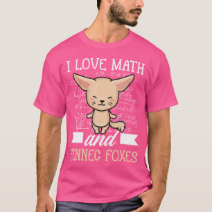 Camiseta Eu Amo Animais Selvagens Da Matemática Cute Fennec