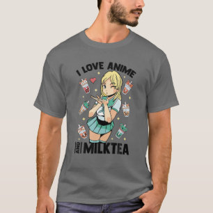 Camiseta Eu Amo Anime Chá De Leite - Cute Kawaii - Matcha O