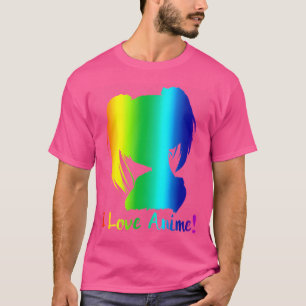 Camiseta Eu Amo Anime Engraçado Mangá Cosplay