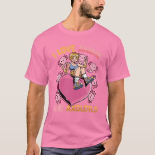 Camiseta Eu Amo Animes E Axolotls - Bonita Garota Cardíaca