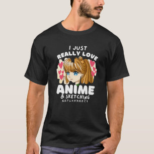 Camiseta Eu Amo Animes E Desenhando Ca Japonês