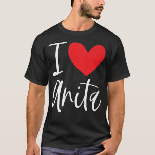 Camiseta Eu Amo Anita Nome Mulher Personalizada BFF Frie