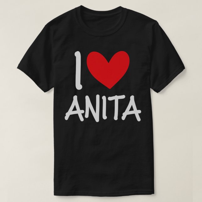 Camiseta Eu Amo Anita Nome Mulher Personalizada BFF Frie (Frente do Design)