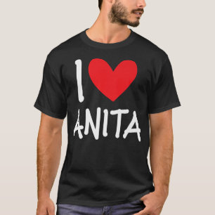 Camiseta Eu Amo Anita Nome Mulher Personalizada BFF Frie