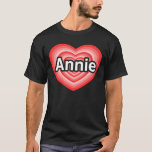 Camiseta Eu amo Annie. Eu te amo Annie. Coração