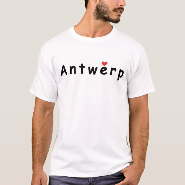 Camiseta Eu amo Antuérpia (Frente)