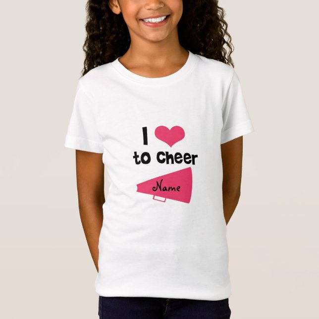Camiseta Eu amo ao elogio - material legal do cheerleader (Frente)