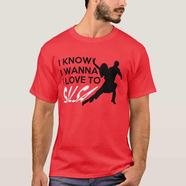Camiseta EU AMO ao t-shirt da SALSA (Frente)