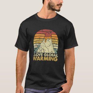 Camiseta Eu Amo Aquecimento Global Engraçado Anti Mudança C