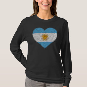 Camiseta Eu Amo Argentina Bandeira Argentina Coração Argent