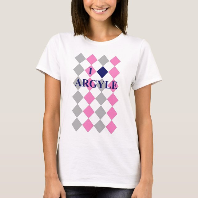 Camiseta Eu amo Argyle - mulheres! (Frente)