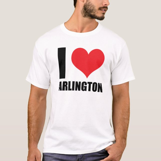 Camiseta Eu amo Arlington (Frente)
