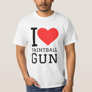 Camiseta Eu amo arma de paintball