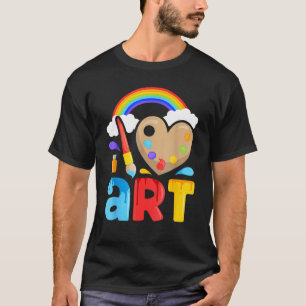 Camiseta Eu Amo Artista Pintor Colorido Pintura Crianças Me