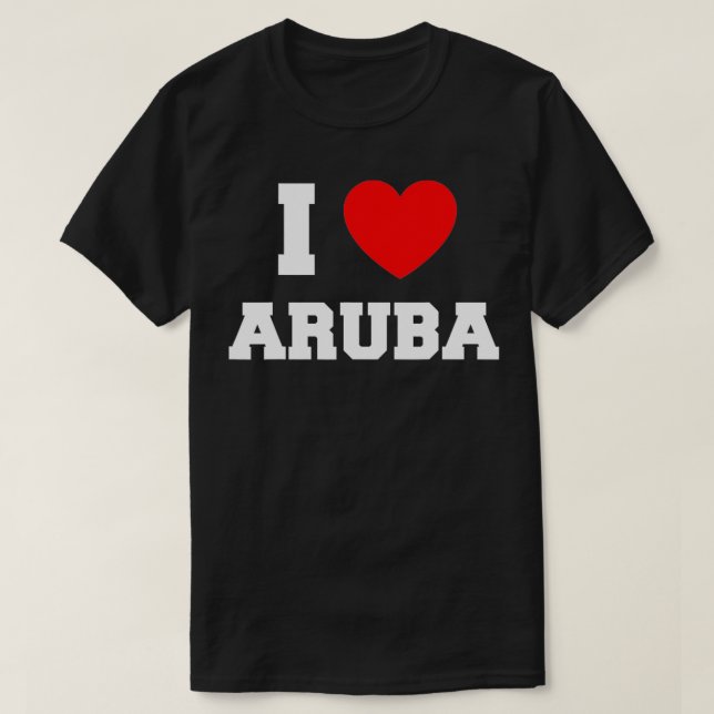 Camiseta Eu Amo Aruba (Frente do Design)
