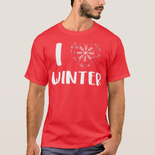 Camiseta Eu Amo As Atividades De Inverno Da Época Da Neve E