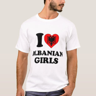 Camiseta Eu amo as garotas albanesas