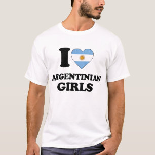 Camiseta Eu amo as garotas argentinas
