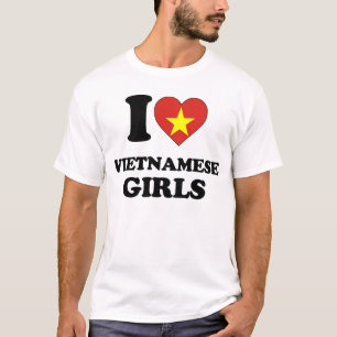 Camiseta Eu amo as garotas vietnamitas
