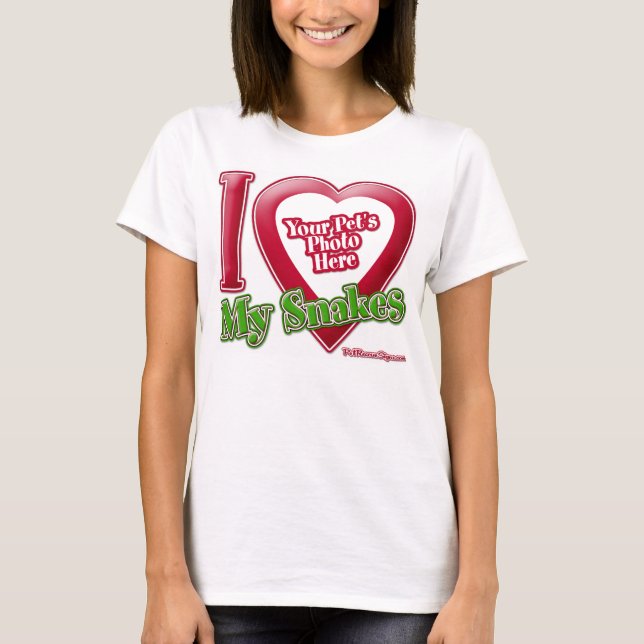 Camiseta Eu Amo As Minhas Cobras - Foto (Frente)