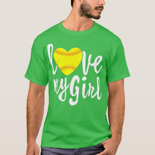 Camiseta Eu Amo As Minhas Meninas Mamãe Softball Cute Softb