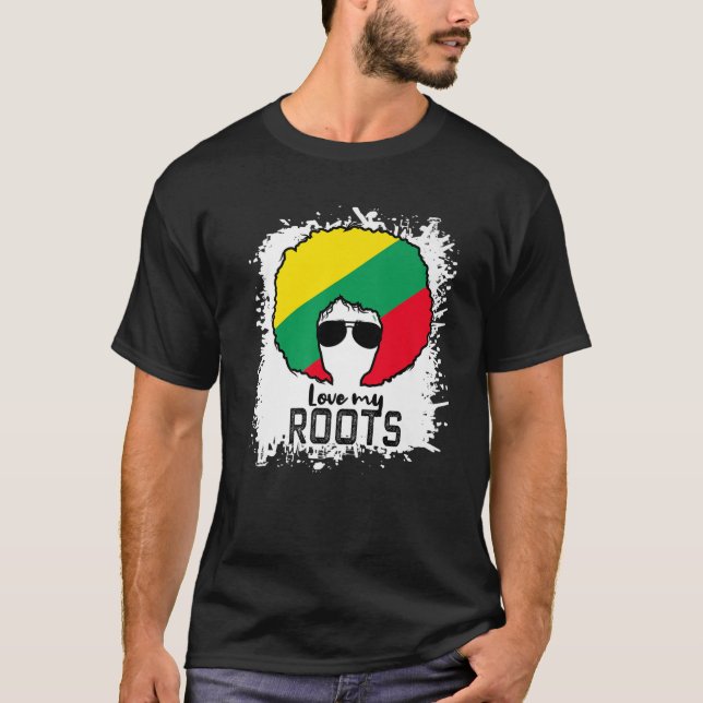 Camiseta Eu Amo As Minhas Raízes De Volta O Orgulho Do Mês  (Frente)
