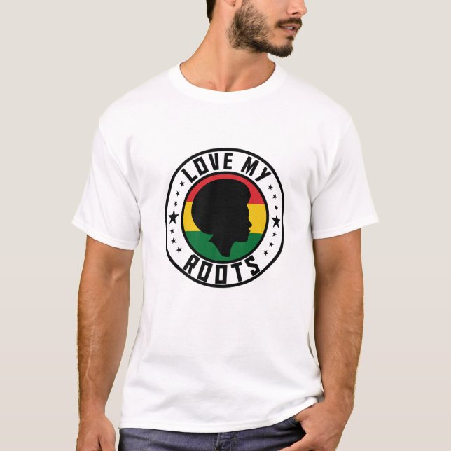 Camiseta Eu Amo As Minhas Raízes De Volta O Orgulho Do Mês  (Frente)