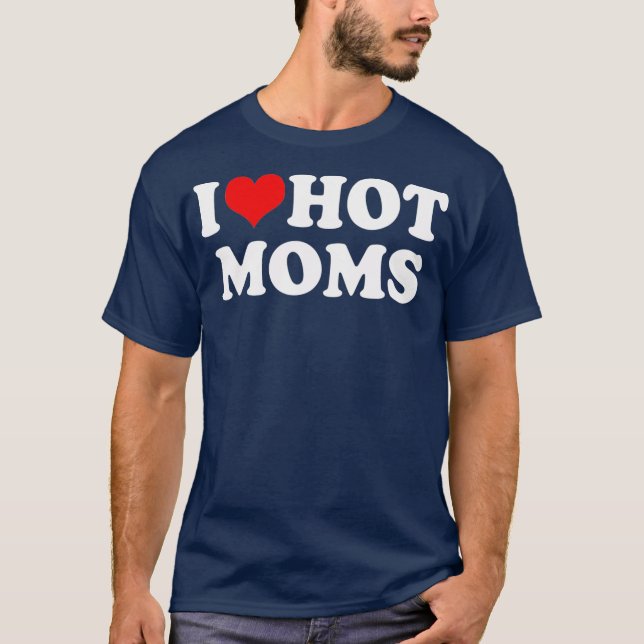 Camiseta Eu Amo As Tendências Da Mãe Quente Do Coração Verm (Frente)