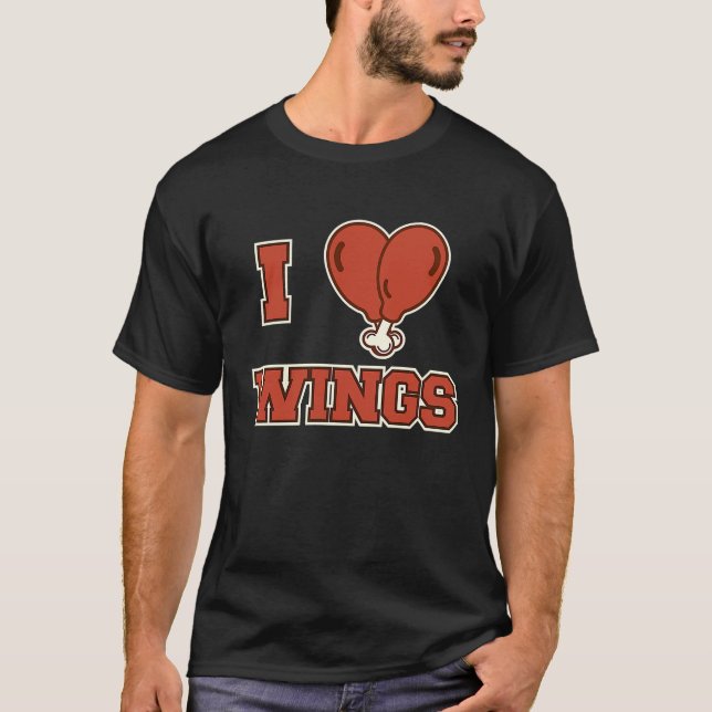 Camiseta Eu Amo Asas de Frango (Frente)