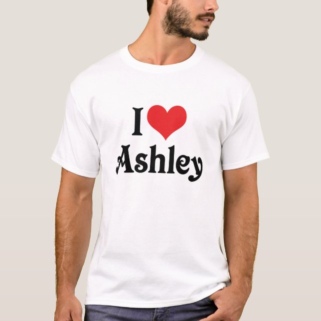 Camiseta Eu amo Ashley (Frente)