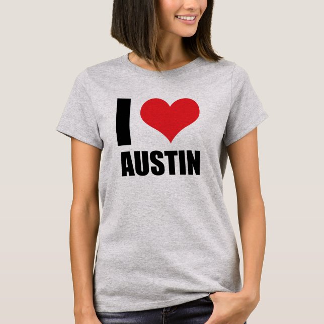 Camiseta Eu amo Austin (Frente)