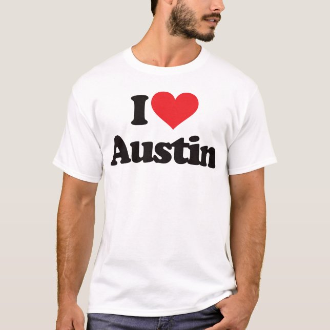 Camiseta Eu amo Austin (Frente)