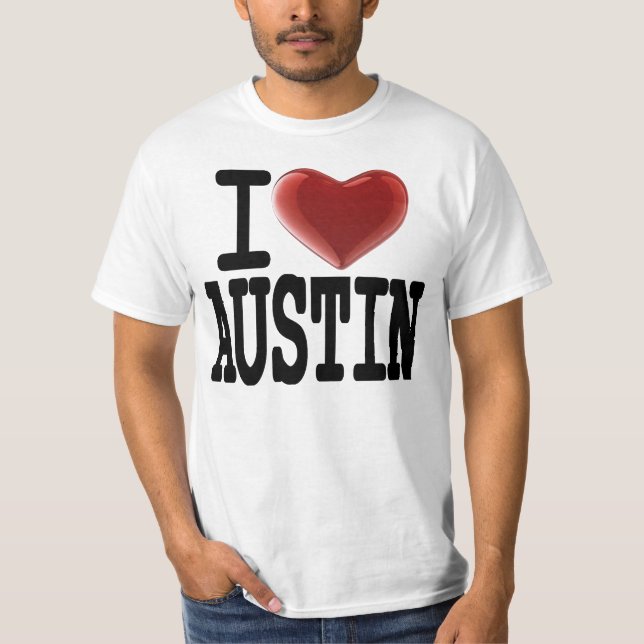 Camiseta Eu Amo AUSTIN (Frente)