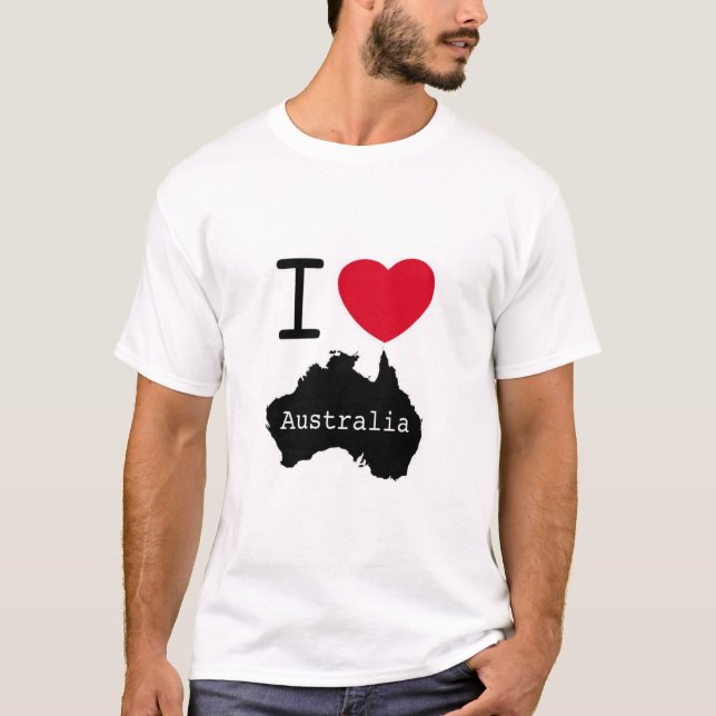 Camiseta Eu amo Austrália (Frente)