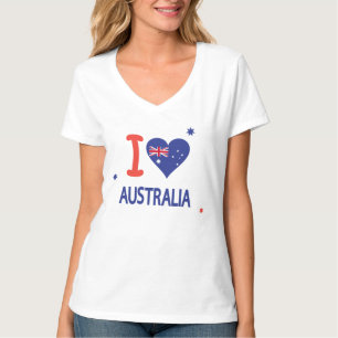 Camiseta EU AMO AUSTRÁLIA Austrália dia o 26 de janeiro