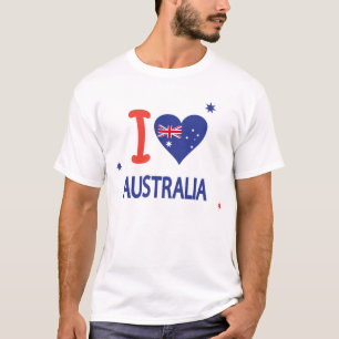 Camiseta EU AMO AUSTRÁLIA Austrália dia o 26 de janeiro