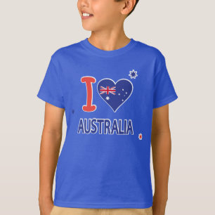 Camiseta EU AMO AUSTRÁLIA Austrália dia o 26 de janeiro