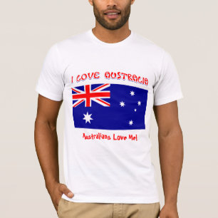 Camiseta EU AMO AUSTRÁLIA Australianos Me Amam